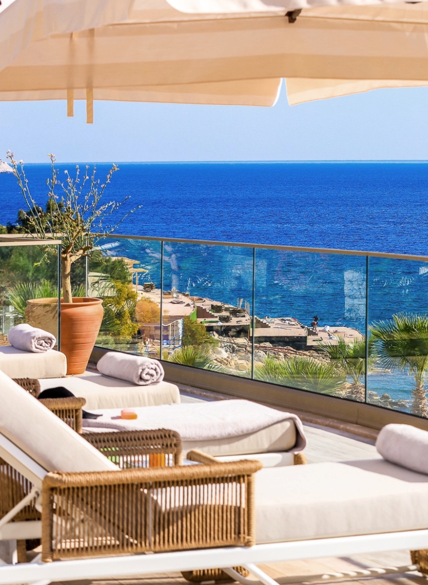 Sea-view villa terrace on Turkey's Turquoise Coast