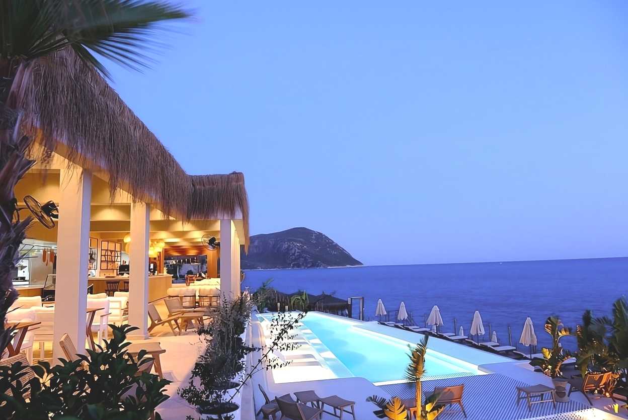 Boutique hotel terrace in Kalkan, Turkey