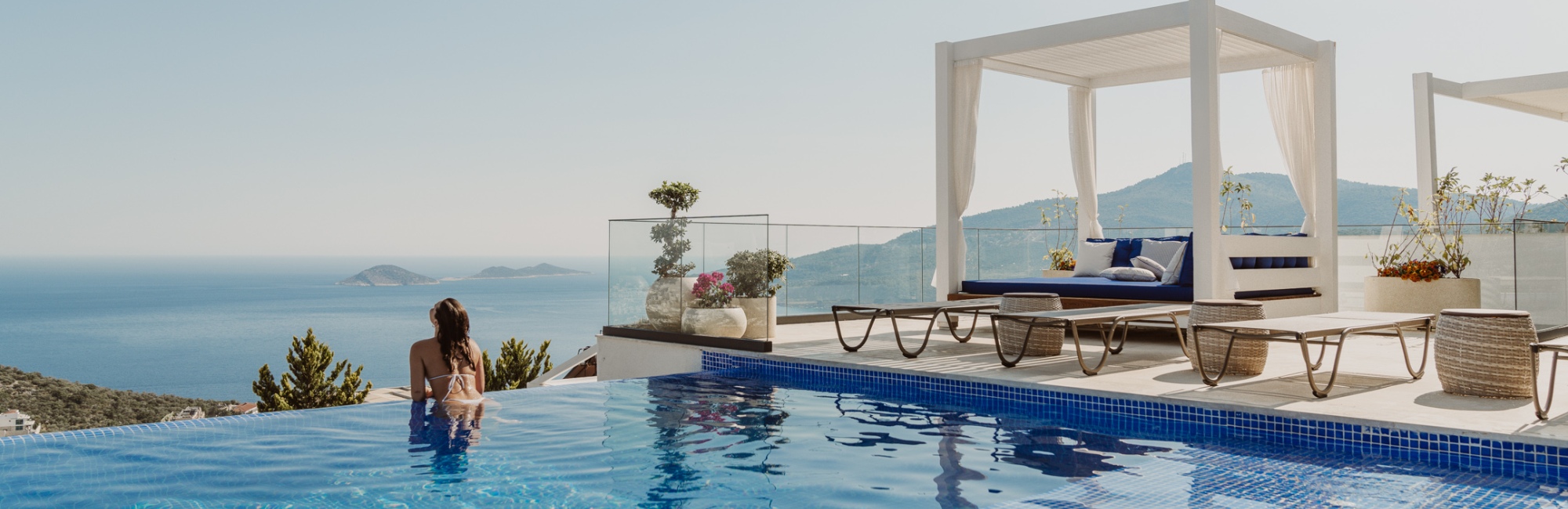 Guest enjoying a luxury villa holiday